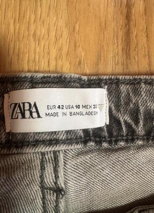 Zara trf stove pipe high waist сірі прямі джинси 42 р6 фото