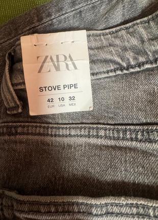 Zara trf stove pipe high waist сірі прямі джинси 42 р3 фото