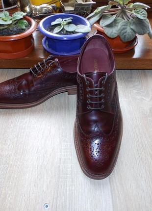loake dawson burgundy heavy wide fitting brogue 3200 49478474