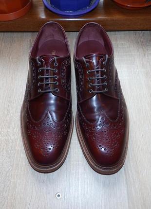 loake dawson burgundy heavy wide fitting brogue 3200 49478474