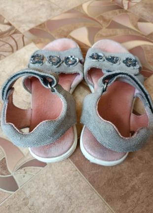 Босоножки факультета для девочки из натуральной замши и кожи кожаные сандалии обуви летний сандалии кожа3 фото