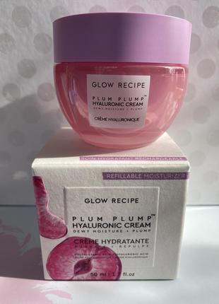 Интенсивно увлажняющий крем для лица glow recipe plum plump hyaluronic cream 50 мл1 фото