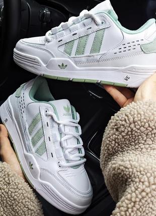 Жіночі кросівки adidas originals adi2000 білі з оливкою🔥3 фото