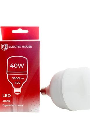 Electrohouse led лампа т100 40w е27