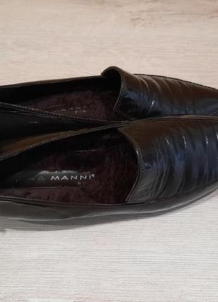 Классические туфли на натуральном меху осень-зима от lara manny размер 395 фото
