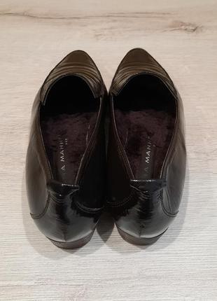 Классические туфли на натуральном меху осень-зима от lara manny размер 396 фото