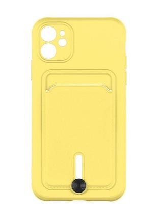 Чохол tpu colorfull pocket card для iphone 11 колір 04.yellow