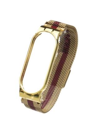 Ремінець для xiaomi mi band 5 / 6 milanese loop color колір зо...