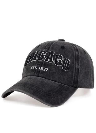 Кепка chicago бейсболка чорна спорт black