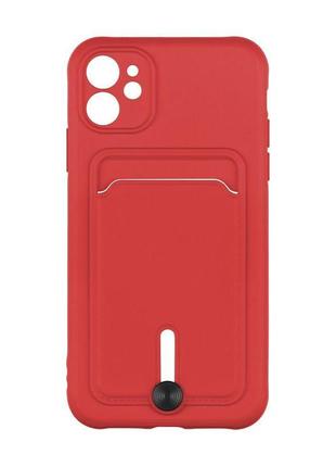 Чохол tpu colorfull pocket card для iphone 11 колір 14.red