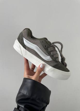 Замшевые кеды vans knu platform grey premium1 фото