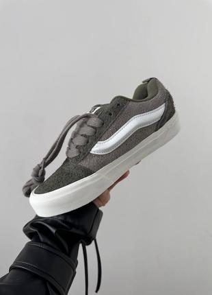 Замшевые кеды vans knu platform grey premium4 фото