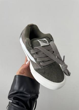 Замшевые кеды vans knu platform grey premium2 фото