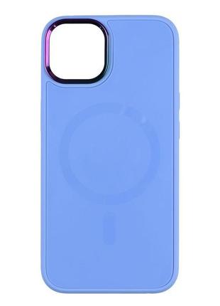 Чохол tpu+pc foggy with magsafe для iphone 13 колір blue