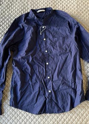 Новая синяя мужская рубашка bershka &lt;unk&gt; размер l