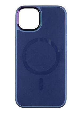 Чохол tpu+pc foggy with magsafe для iphone 13 pro колір dark blue