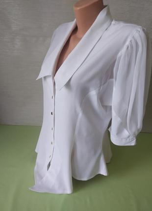 Белая красивая блуза6 фото