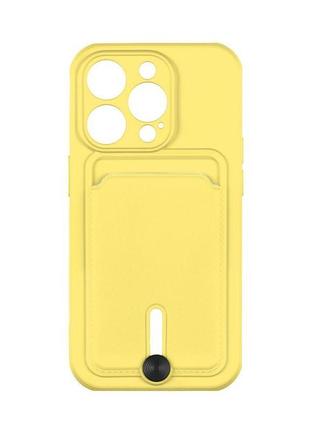 Чохол tpu colorfull pocket card для iphone 14 pro колір 04.yellow