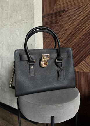 Michael kors hamilton medium black2 фото