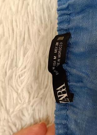 Блузка zara из льна4 фото