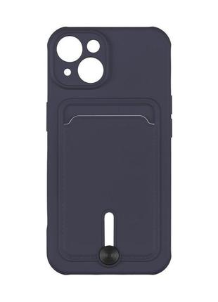 Чохол tpu colorfull pocket card для iphone 14 колір 08.dark blue