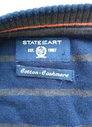 Коттон и кашемир! мягенький фирменный мужской свитер джемпер полувер state of art р.4хl.7 фото