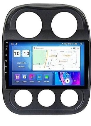 Магнітола android jeep compass, patriot, 2/32, 8 ядер, carplay, слот під сім-картку + рамка!