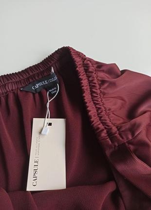 Красивейшая нарядная сатиновая юбка миди на запах7 фото