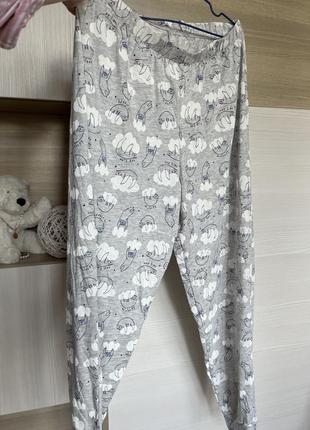 Штаны домашние пижамные женские уютные с манжетами l-xl george1 фото