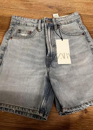 Джинсовые шорты zara новые 32 xs женские7 фото