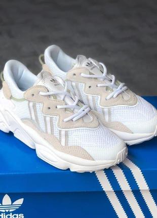 Adidas ozweego white brown4 фото