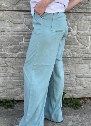 Штани жіночі льон штапель розміри 44-56 зручні легкі штани3 фото