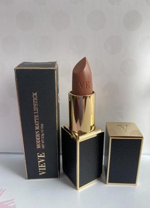 Напівматова нюдова помада vieve ninetease modern matte
