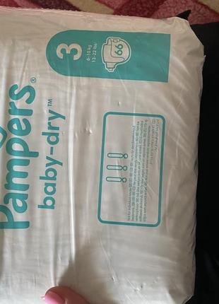 Подгузники pampers 33 шт размер 3