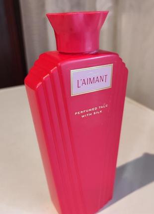 Парфумований з шовком тальк для тіла,coty l`aimant,paris*new york,100g