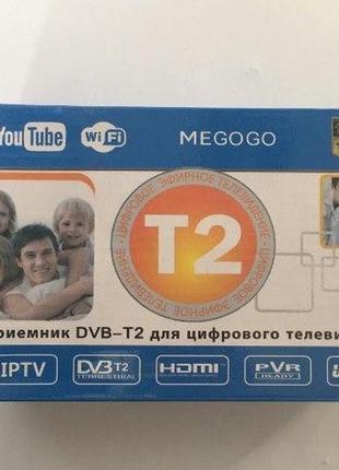 Тв тюнер ресивер dvb-t2 megogo з lcd