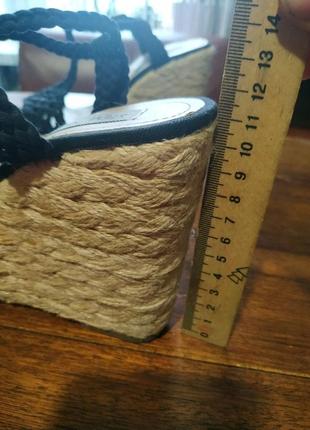 Босоножки вязаные плетёная подошва