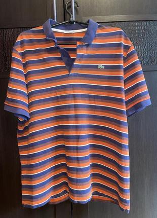 Мужское поло в полоску lacoste