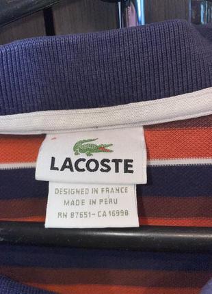 Чоловіче поло у смужку lacoste3 фото