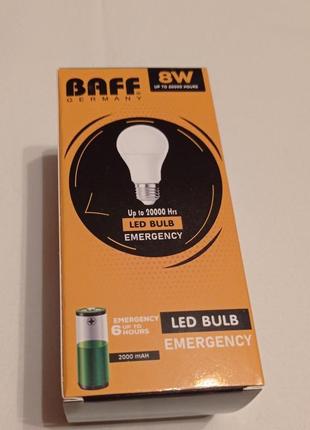 Лампочка акумуляторна 8w led baff