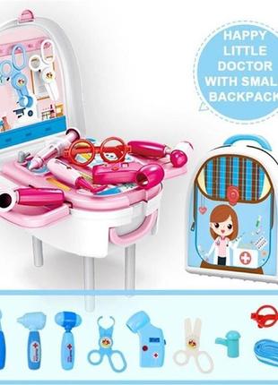 Дитячий ігровий набір валізка happy doctor 2in1 678-302a