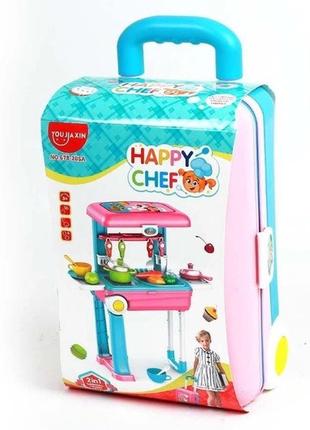 Дитячий ігровий набір happy chef 2in1 " кухня у валізці" 678-206a