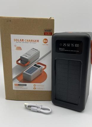 Умб (power bank) 639 — 8000 mah solar+кабель 4в1