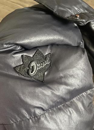 Diesel брендовая куртка пуховик дутая пуффер на резинке снизу ...4 фото