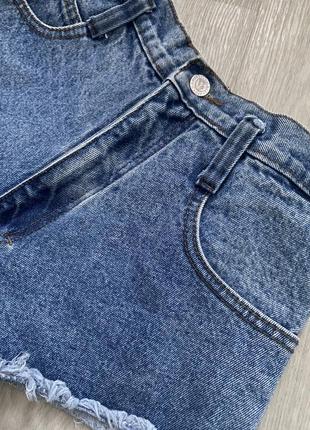 Якісні короткі високі щільні джинсові шорти6 фото