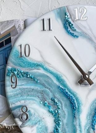 Часы настенные из эпоксидной смолы 35 см