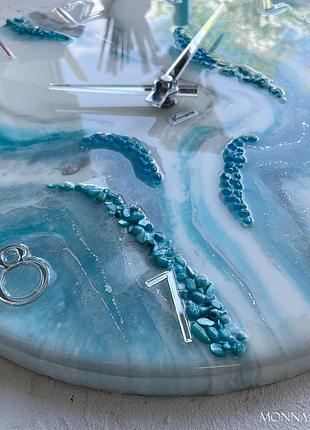 Часы настенные из эпоксидной смолы 35 см