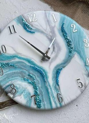Часы настенные из эпоксидной смолы 35 см