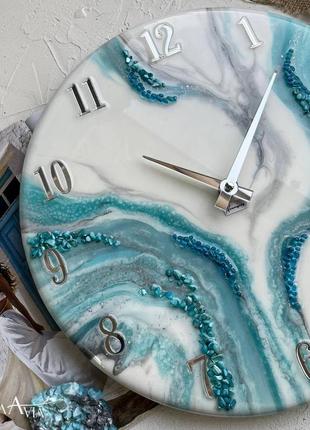 Часы настенные из эпоксидной смолы 35 см