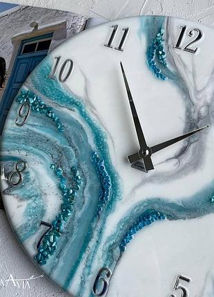 Часы настенные из эпоксидной смолы 35 см